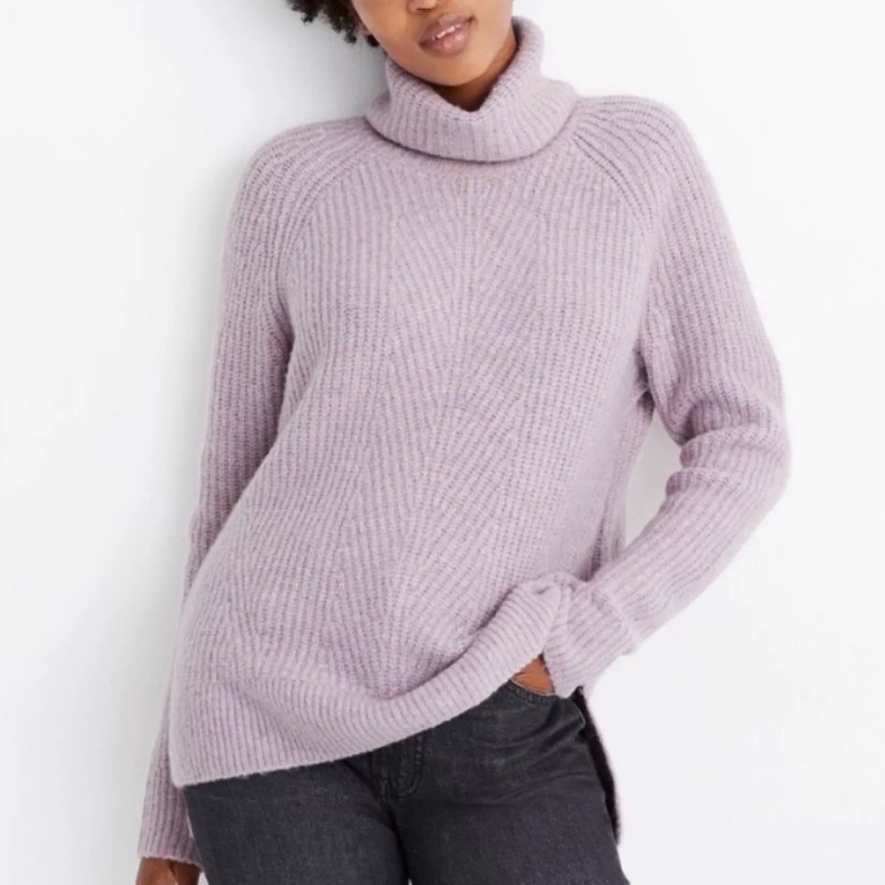 Women’s Madewell Lavender Mercer Turtleneck Sweater in Coziest Yarn‎ Size XS